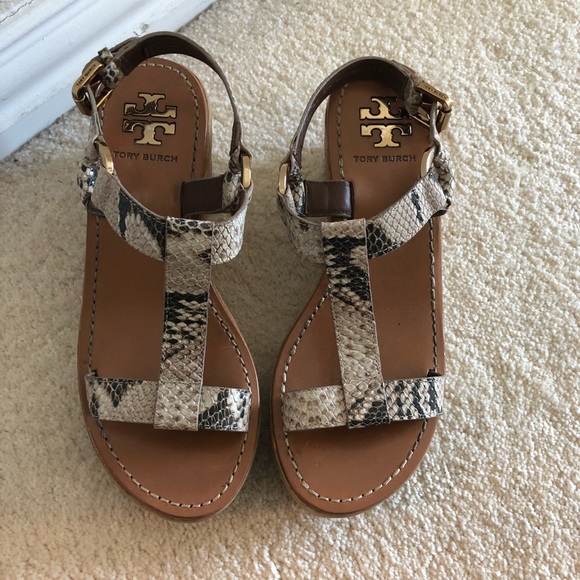Tory Burch Shoes - Tory Burch Authentic Snake Print Heel Sandals